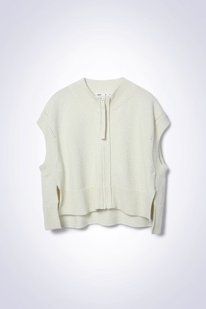LOU LINEN VEST KNIT IVORY
