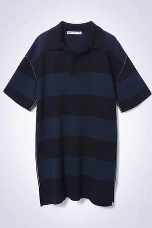 STRIPED H ONE PIECE BLACK