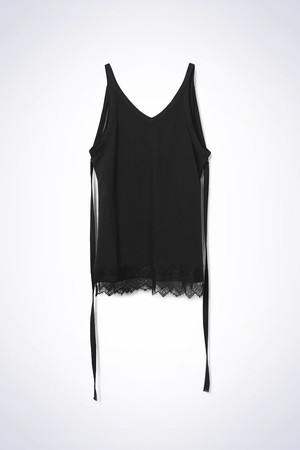 LACE LAYERED RING TOP BLACK