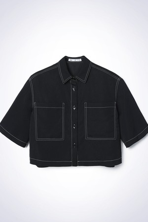 CREASE POCKET SHIRT BLACK
