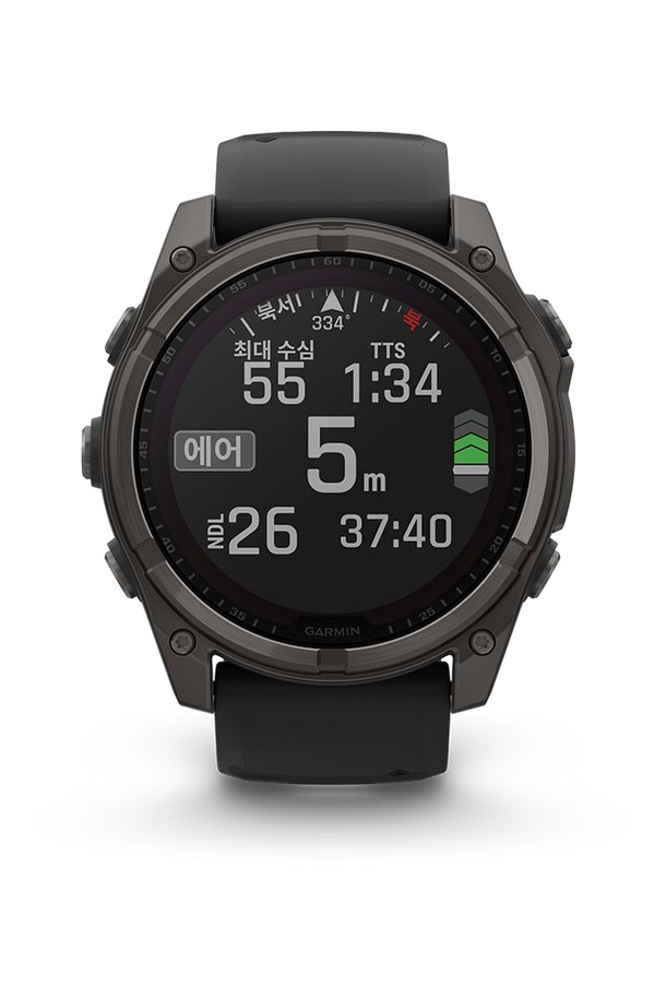 GARMIN - 기타소품 - 가민 피닉스 8 51mm 사파이어 솔라 카본그레이 티타늄 블랙 밴드 GPS 스마트워치