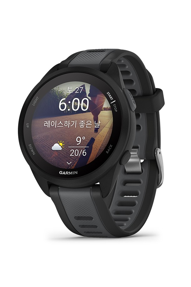 GARMIN - 기타소품 - 가민 포러너 165 블랙 슬레이트 GPS 스마트워치