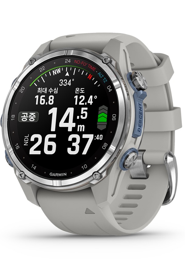 GARMIN - 기타소품 - 가민 디센트 MK3 43mm 스테인레스스틸/프로그그레이 다이빙컴퓨터