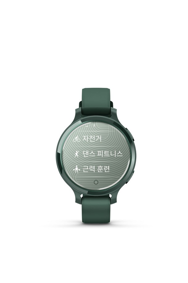 가민 릴리2 액티브 재스퍼 그린 실리콘 밴드 GPS 스마트워치입니다. 여성 사용자를 위해 디자인되었으며, 재스퍼 그린 색상의 실리콘 밴드가 특징입니다. 피트니스, 러닝, 사이클, 테니스, 골프, 요가, 일상 등 다양한 TPO에 어울리는 스포티, 미니멀, 캐주얼 스타일의 스마트워치입니다. GPS, 심박수, 수면, 산소포화도, 스트레스, 여성 건강, 운동, 스마트 알림 기능을 제공합니다. 최대 9일의 배터리 수명과 9시간의 GPS 모드를 지원하며, 14mm 퀵릴리즈 밴드와 iOS/Android 호환성을 갖췄습니다.
