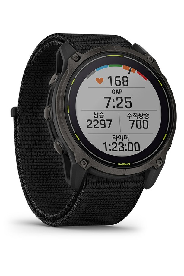 GARMIN - 기타소품 - 가민 엔듀로3 카본그레이 티타늄 나일론 밴드 GPS 스마트워치