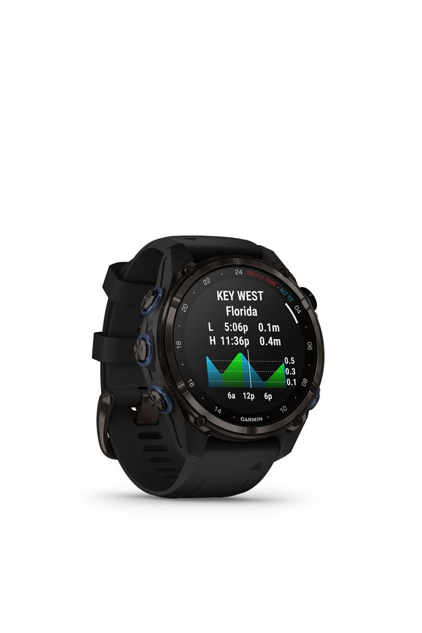 가민 디센트 MK3i 43mm 카본그레이DLC 티타늄/블랙 다이빙컴퓨터는 다이빙, 수영, 스포츠 활동에 적합한 스마트워치/다이빙컴퓨터입니다. 티타늄과 사파이어 크리스탈 소재로 제작되었으며, 1.2인치 AMOLED 터치스크린을 통해 정보를 선명하게 확인할 수 있습니다. 20 ATM / 200m 방수 등급을 지원하며, GPS, 심박수, 혈중 산소포화도, 스트레스, 수면, 칼로리 측정 기능을 제공합니다. 스마트워치 모드 최대 10일, GPS 모드 최대 28시간, 다이빙 모드 최대 30시간 사용 가능한 배터리 성능과 32GB 메모리를 갖췄습니다. 서브웨이브 소나 기술, 탱크 압력 모니터링, 100개 이상 스포츠 모드, 오프라인 음악 저장, 스마트 알림 등 다양한 편의 기능을 제공하여 여행, 휴가, 피트니스룩에 잘 어울립니다.
