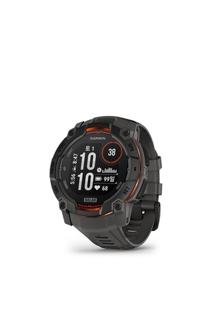 가민 인스팅트 3 솔라 50mm 블랙 차콜 밴드 멀티스포츠 GPS 스마트워치