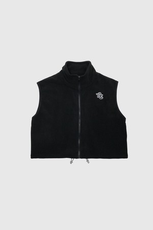 [WOMENS] FLEECE SPORTS VEST_BLACK-a