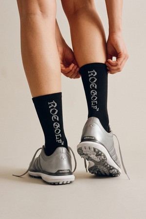 SIGNATURE ROEGOLF CREW SOCKS (2colors)_BLACK-a