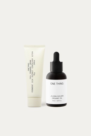 [원씽] 호호바오일 50ml 2개+세라마이드크림 70g 1개 (비정제 냉압착) (쇼핑백 증정)