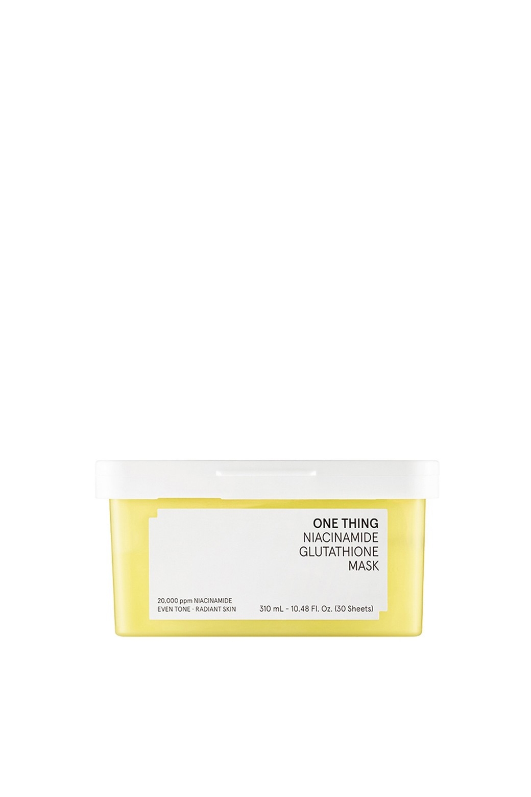 ONE THING - 스킨케어 - [원씽] 나이아신아마이드 글루타치온 마스크 310ml(30매)