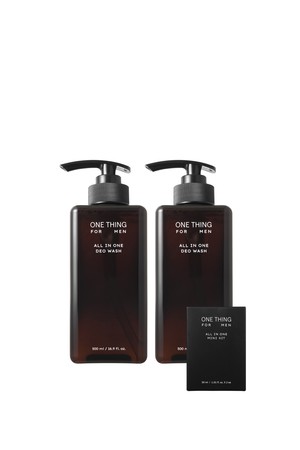 (임박상품)원씽 포맨 올인원 데오워시 500ML 2세트(포맨키트2종-20개 증정)