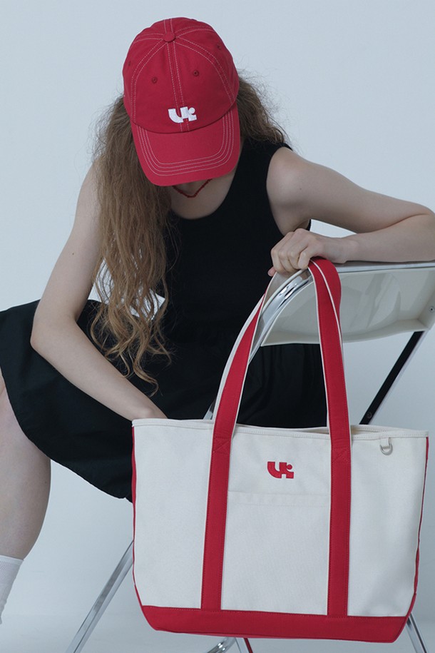 MORELIKEIT - 여성 가방 - LIKEIT SYMBOL CANVAS BAG RED