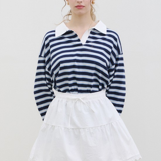 RACE FLARE MINI SKIRT WHITE
