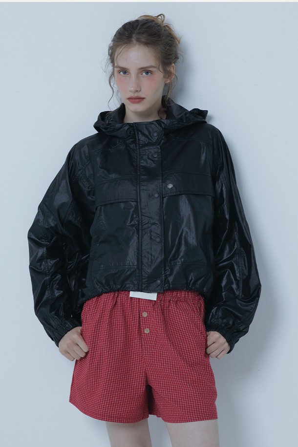 MORELIKEIT - 점퍼 - SPORTY UNBALANCE WIND JUMPER BLACK