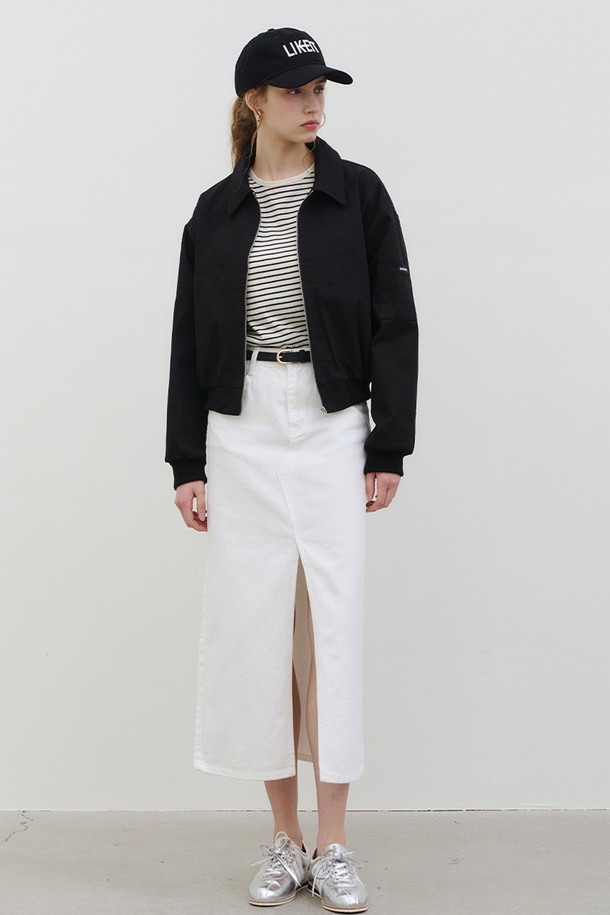 MORELIKEIT - 점퍼 - MINIMAL COTTON  SHORT JUMPER BLACK