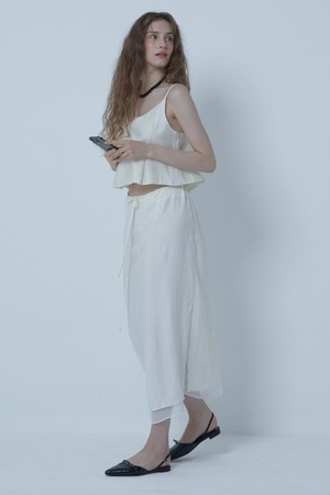 PURE LAYERD H LONG SKIRT IVORY