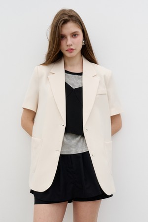 썸머 릴렉스 클래식 하프자켓  Relax Classic Half Jacket Ivory