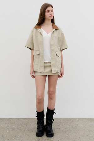 빈티지 썸머 워크 하프자켓 SUMMER WORK HALF JACKET Beige