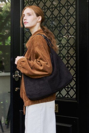 리얼레더 스웨이드 숄더백  BROWN