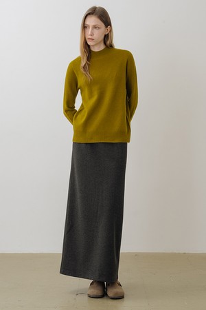 울100 하프 터틀넥 니트 풀오버 OLIVE