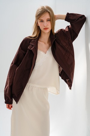 하이넥 울코튼 라이트 점퍼 BROWN