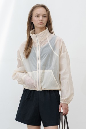 하이넥 시어 윈드 점퍼 BEIGE
