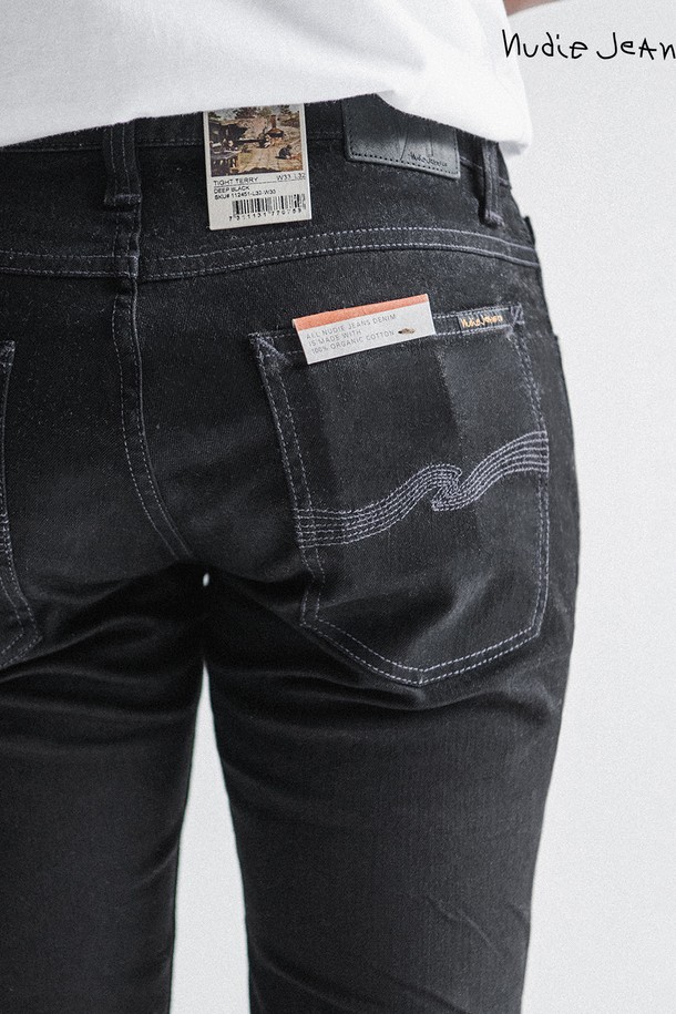 Nudie Jeans - 데님 - [누디진] Tight Terry Deep Black / 112451