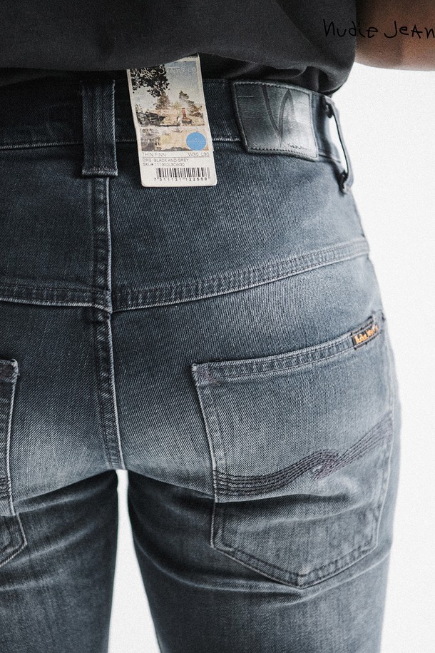 Nudie Jeans - 데님 - [누디진] 씬핀 Org Black And Grey / 111300