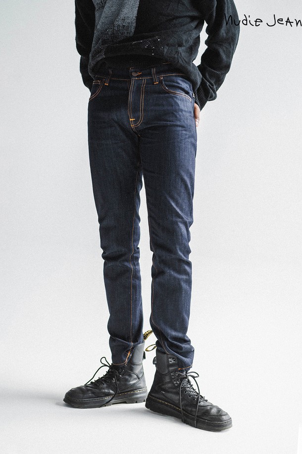 Nudie Jeans - 데님 - [누디진] 씬핀 Dry Ecru Embo / 110268