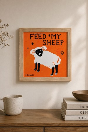 클리 작가의 Feed my sheep - Orange
