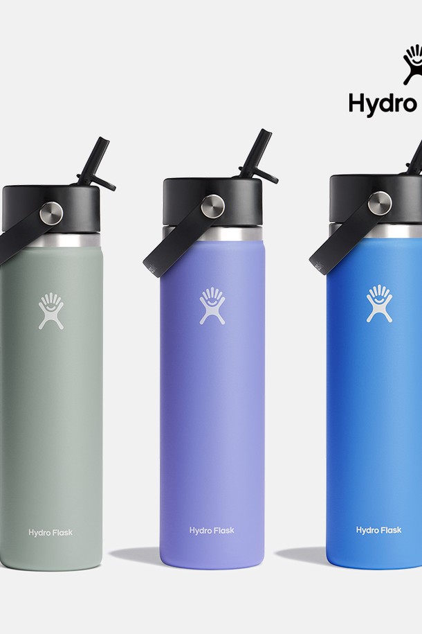 Hydro Flask - 캠핑용품 - [Hydro Flask] 하이드로 플라스크 24온즈 와이드 플렉스 스트로우캡 (710ml)