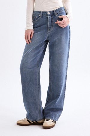 Urban basic denim pants blue