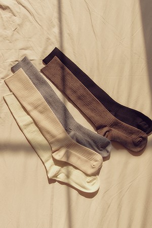 넉넉 소프트 웜 골지 숏 니삭스_BLACK-a