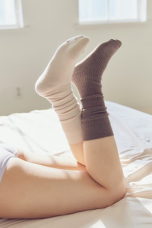 넉넉 소프트 웜 골지 숏 니삭스_BROWN-a