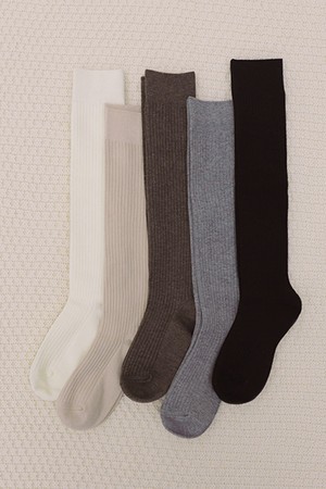 넉넉 소프트 웜 골지 오버 니삭스_BLACK-a