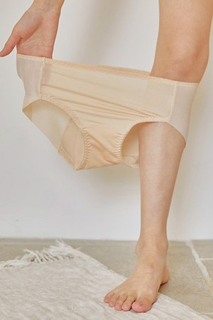 오가닉 코튼 매트쿨링 인견 매드팬티 - 위생팬티_BEIGE-a