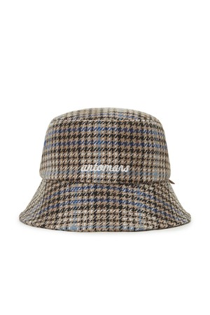 체크 버킷햇 여성 블루_BLUE-a