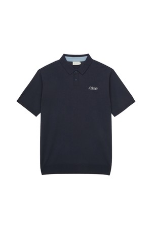 ATMS 로고 니트 폴로 남성_NAVY-a