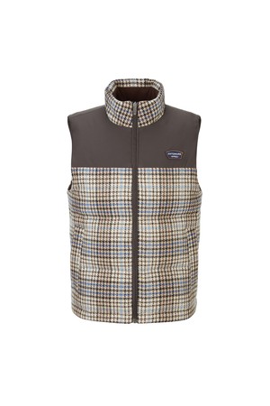 하운드투스 체크 구스 다운 베스트 여성_BEIGE-a