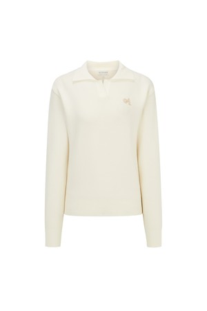 스페이스쉽 카라 니트 여성_IVORY-a