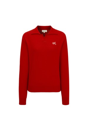 스페이스쉽 카라 니트 여성_RED-a