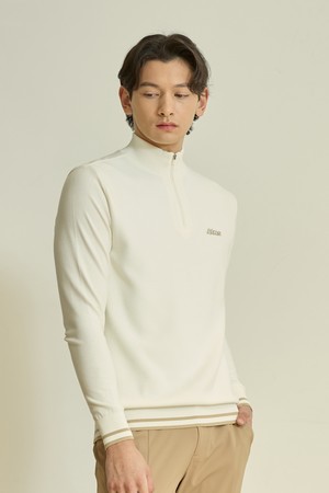 투 사이드 니트 반집업 남성_WHITE-a