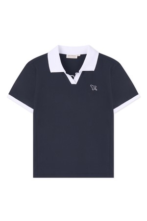 ATMS 슬릿 폴로 티셔츠 여성_NAVY-a