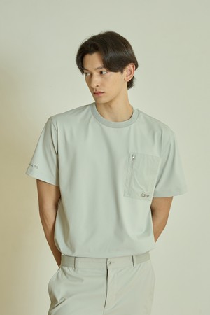 우븐 포켓 하이브리드 티셔츠 남성_GREY-a