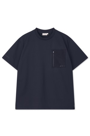 우븐 포켓 하이브리드 티셔츠 남성_NAVY-a