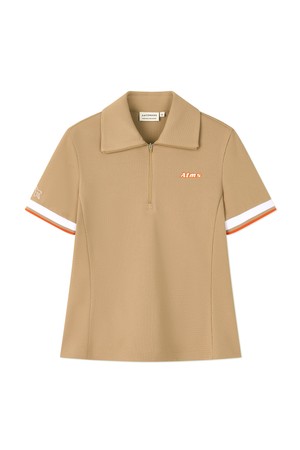 ATMS 반집업 카라 티셔츠 여성_BEIGE-a