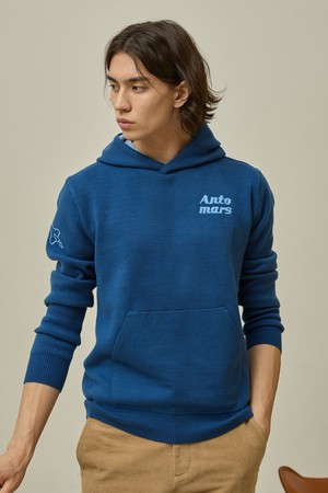 이중직 후디 니트 풀오버 남성_BLUE-a