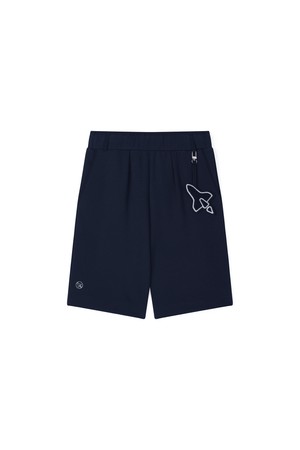 스페이스쉽 티꽂이 세트 저지 버뮤다 팬츠 여성_NAVY-a