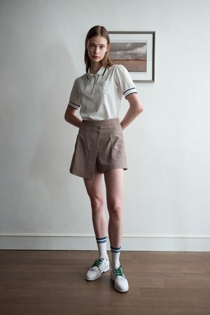 Womens Double Layered Skorts Pants (BEIGE)_BEIGE-a